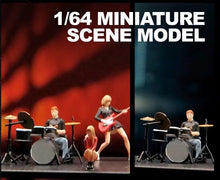 Load image into Gallery viewer, 1:64 Painted Figure Mini Model Miniature Resin Diorama Sand Drum Drummer Set Man

