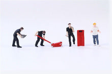 Load image into Gallery viewer, 1:64 Painted Figure Mini Model Miniature Resin Diorama Car Garage Repairman Set
