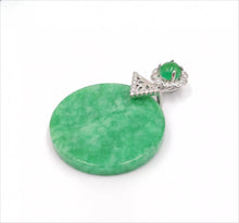 Load image into Gallery viewer, Nature Jade Round Pendant Necklace Gift For Woman Jewelry charm Blessing Lucky A
