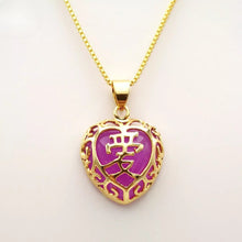 Load image into Gallery viewer, Nature Jade Love Pendant Necklace Gift Jewelry charm Blessing Adore Jewelry f
