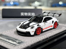 Load image into Gallery viewer, HH 1:64 White Red Rims 992.1 GT3 RS Sports Model Diecast Resin Car New Collection
