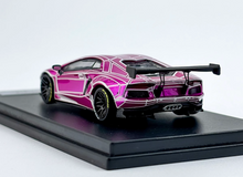 Load image into Gallery viewer, King 1:64 Luminous Pink Aventador LP700 LBWK Sport Model Diecast Metal Car New Collection
