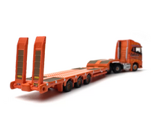 Load image into Gallery viewer, 1:148 Orange Volvo FH4 GXL Low Loader Trailer Truck Model Diecast Metal Car
