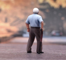 Load image into Gallery viewer, 1:64 Painted Figure Model Miniature Resin Sand Diorama Old Man with Cane Elderly
