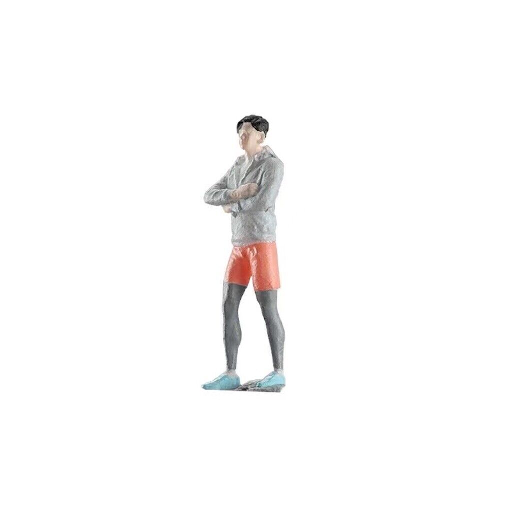 1:64 Painted Figure Mini Model Miniature Resin Diorama Sand Running Sports Man