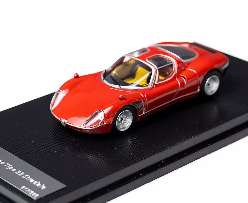 TPC 1:64 Red Tipo33 Stradale Sports Model Diecast Metal Car New Collection