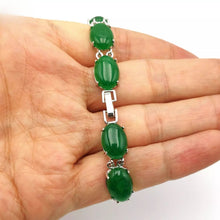 Load image into Gallery viewer, Nature Jade Beaded Bracelet Jewelry Blessing Lucky Fortune Gift For Her Green O
