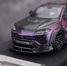 Load image into Gallery viewer, Flame 1:64 Purple Carbon URUS Widebody SUV Sports Model Diecast Metal Car New Collection
