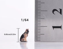 Load image into Gallery viewer, 1:64 Painted Figure Model Miniature Resin Diorama Sand Dog Puppy Pet Shepherd
