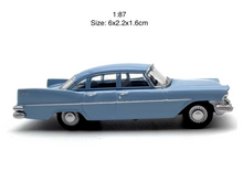 Load image into Gallery viewer, 1:87 Blue 1959 Chrysler Plymouth Sedan Sports Model Diecast Metal Car New Collection
