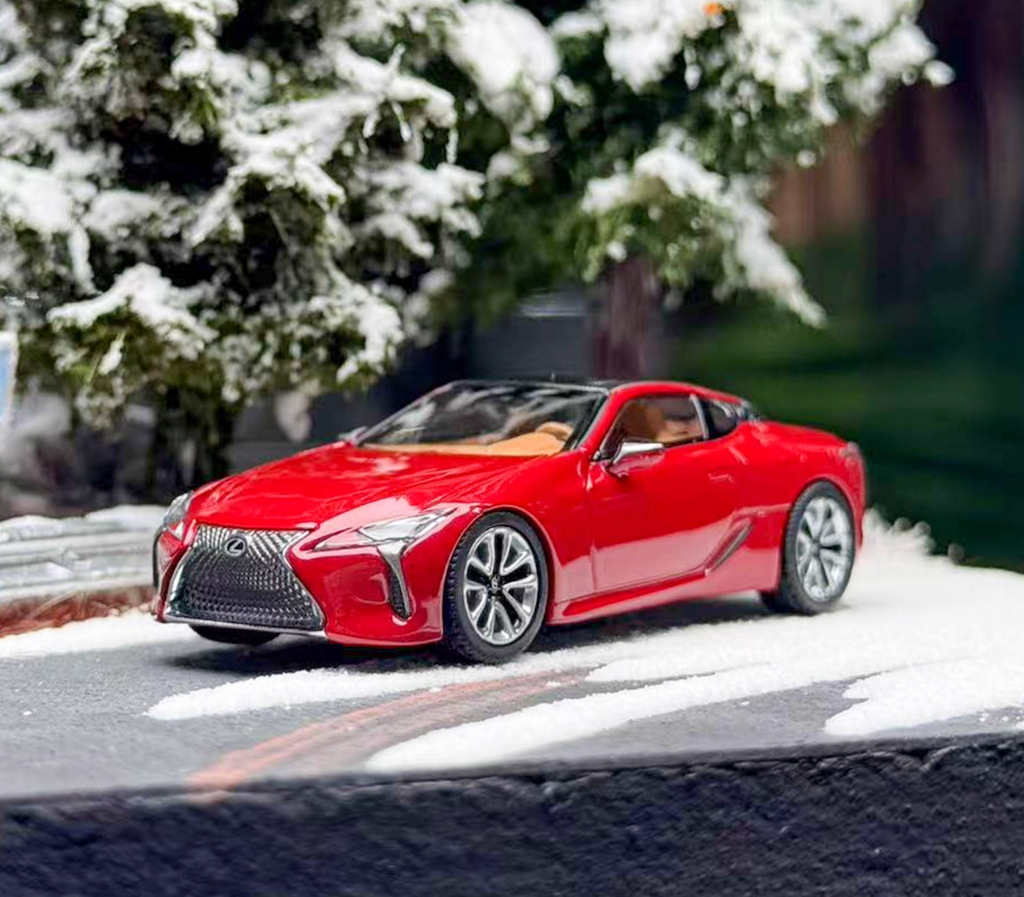 AR 1:64 Red 2018 LC500 Coupe Sports Model Diecast Metal Car New Collection