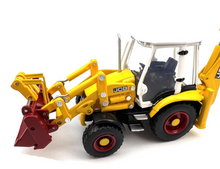 Load image into Gallery viewer, 1:76 Yellow JCB 3CX Backhoe Loader Model Diecast Metal Car New Collection
