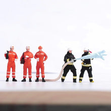 Load image into Gallery viewer, 1:64 Painted Figure Model Miniature Resin Diorama Sand Fire Rescue Firefighters Collection
