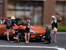 Load image into Gallery viewer, 1:64 Painted Figure Model Miniature Resin Sand Five Ladies Beauty Set Suit Women
