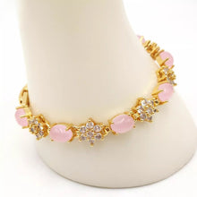 Load image into Gallery viewer, Nature Jade Beaded Bracelet Jewelry Blessing Lucky Fortune Gift For Her Pink New
