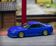 Load image into Gallery viewer, Tarmac 1:64 JDM Blue Silvia S14 VERTEX Sports Model Diecast Metal Car New
