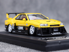 Load image into Gallery viewer, SW 1:64 Yellow Black Skyline GTR ER34 LBWK #5 Sports Model Diecast Metal Car

