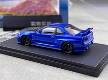 Load image into Gallery viewer, FUJI 1:64 Blue Carbon Skyline GTR R34 Z-Tune Sport Model Diecast Metal Car New Collection
