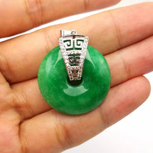 Load image into Gallery viewer, Nature Jade Peace Fortune Pendant Necklace Gift Jewelry charm Blessing Jewelry b
