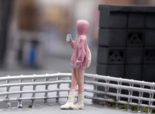 Load image into Gallery viewer, 1:64 Painted Figure Model Miniature Resin Sand Pretty Pink Top Girl Beauty Lady
