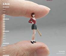 Load image into Gallery viewer, 1:64 Painted Figure Mini Model Miniature Resin Diorama Baseball Bat Beauty Girl
