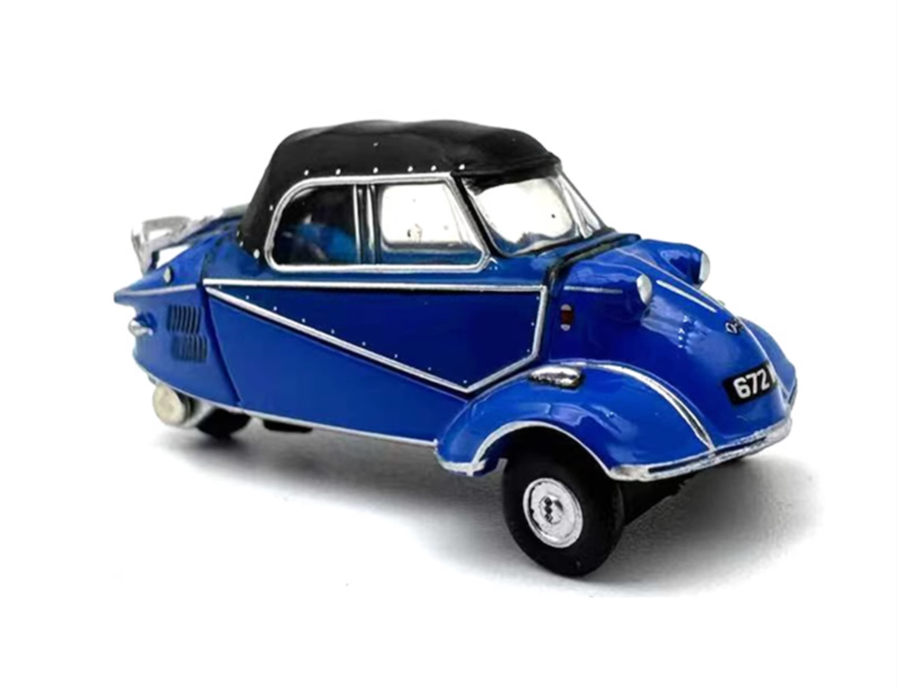 1:76 Blue Messerschmitt KR200 Vintage Classic Model Diecast Metal Car BN