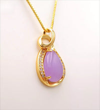 Load image into Gallery viewer, Nature Jade Water Drop Pendant Necklace Gift Jewelry charm Blessing Lucky New F
