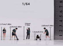 Load image into Gallery viewer, 1:64 Painted Figure Model Miniature Resin Sand Diorama Supermarket Staffs Set
