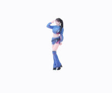 Load image into Gallery viewer, 1:64 Painted Figure Model Miniature Resin Diorama Car Model Lady Sand Hot Blue
