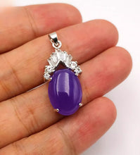 Load image into Gallery viewer, Nature Jade Purple Drop Pendant Necklace Gift Jewelry charm Blessing Lucky new
