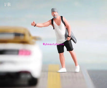 Load image into Gallery viewer, 1:24 Painted Figure Model Miniature Resin Diorama Sand Backpack Man Standing
