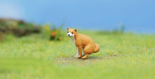 Load image into Gallery viewer, 1:64 Painted Figure Model Miniature Resin Diorama Sand Pet Walk Dog Puppy Toy

