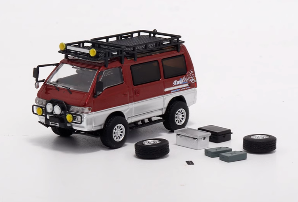 Autobots 1:64 Red 4WD Delica L300 Camper Van Model Diecast Metal Car New Collection