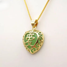 Load image into Gallery viewer, Nature Jade Love Pendant Necklace Gift Jewelry charm Blessing Adore Jewelry j
