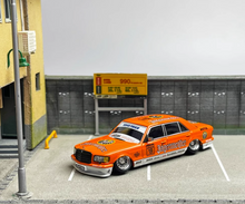 Load image into Gallery viewer, Master 1:64 Orange AMG 560SEL W126 VIP Sedan Sport Model Diecast Metal Car BN
