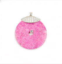 Load image into Gallery viewer, Nature Jade Fortune Round Pendant Necklace Gift Jewelry charm Blessing Jewelry d
