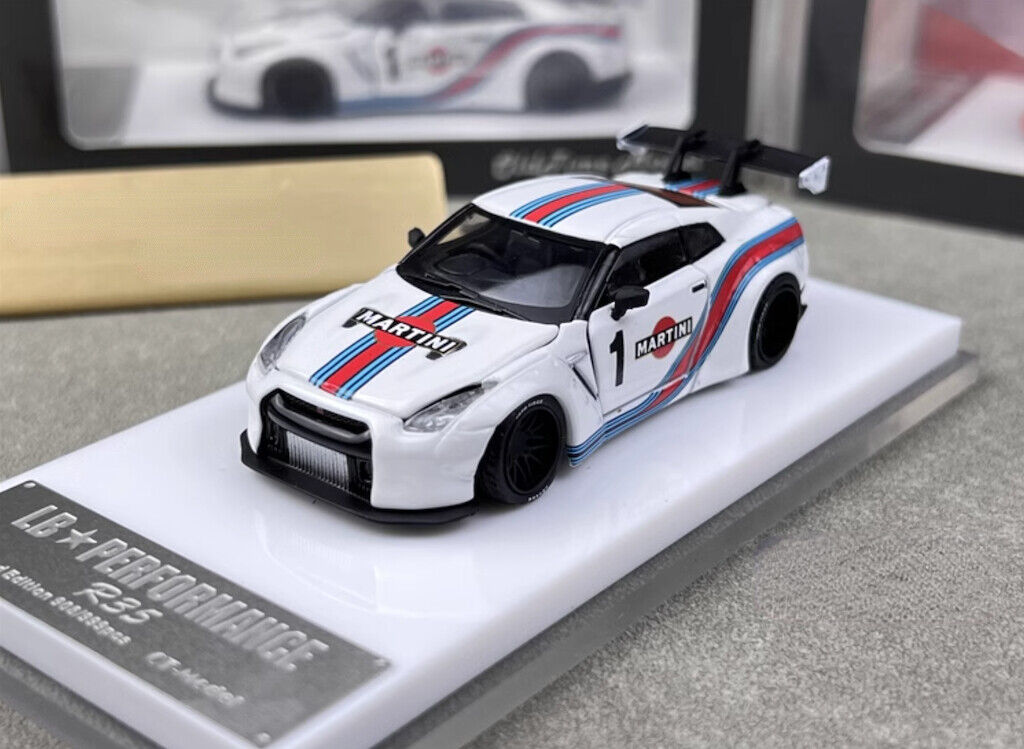 OT 1:64 JDM White GTR R35 LBWK Widebody Sports Model Diecast Metal Car New