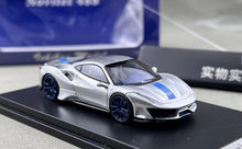 Load image into Gallery viewer, SH 1:64 Silver 488 Pista Novitec Sports Model Diecast Metal Car New Collection
