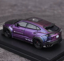 Load image into Gallery viewer, Flame 1:64 Purple Carbon URUS Widebody SUV Sports Model Diecast Metal Car New Collection
