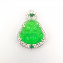 Load image into Gallery viewer, Nature Jade Budha Green Pendant Necklace Gift Jewelry charm Blessing Fortune new

