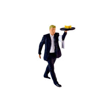 Load image into Gallery viewer, 1:64 Painted Figure Model Miniature Resin Diorama Restaurant Waiter Man Lady Toy
