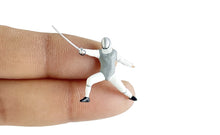 Load image into Gallery viewer, 1:64 Painted Figure Mini Model Miniature Resin Diorama Fencing Athlete Fencer
