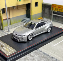 Load image into Gallery viewer, SW 1:64 Silver JDM S15 Slivia Widebody Racing Sports Model Diecast Metal Car
