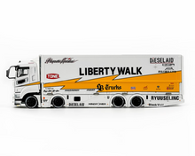 Load image into Gallery viewer, GCD 1:64 White LBWK Fuso Super Great Transport Truck Model Diecast Metal Car
