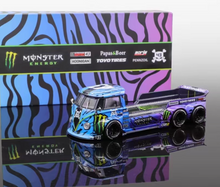 Load image into Gallery viewer, Liberty 1:64 Purple T1 6x6 Flatbed Tow Truck Model Diecast Metal Car New Collection
