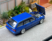 Load image into Gallery viewer, Mortal 1:64 Blue E34 Touring Wagon Standard Sports Model Diecast Metal Car New Collection
