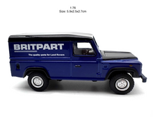 Load image into Gallery viewer, 1:76 Blue Defender Britpart ORV Classic Sports Model Diecast Metal Car New Collection
