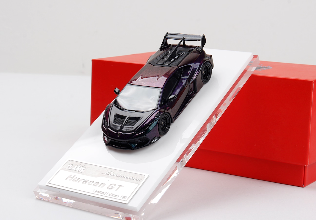 1:64 Purple 458 GT LBWK Racing Sports Model Diecast Resin Car New Collection