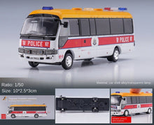 Load image into Gallery viewer, TINY 1:50 Hongkong Police Toyota Coaster Bus Van Model Toy Metal Car NIP
