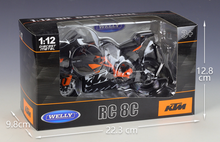 Load image into Gallery viewer, WELLY 1:12 Black KTM RC 8C Sports Racing Model Diecast Metal Motorcycle Bike New
